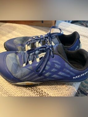 Women's Merrell Blue Athletic Running Shoes - Unbranded